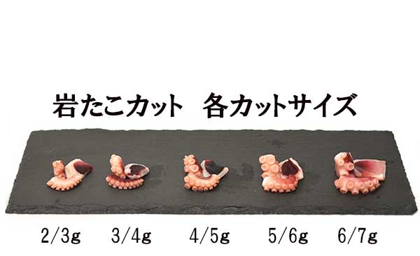 岩たこカット　サイズ　一覧