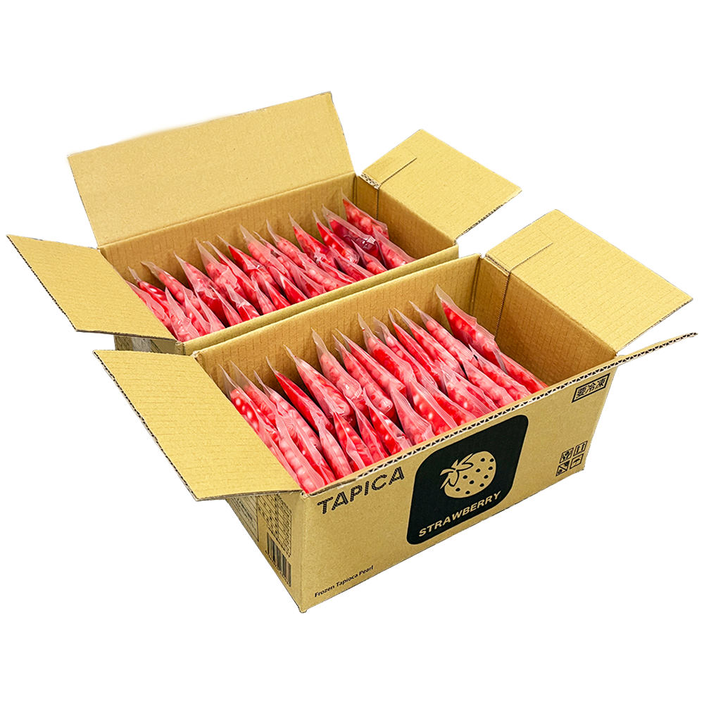 【業務用】冷凍個食パック タピオカ <<TAPICA>>　いちご / 60パック　※ストロー無し【送料無料商品】