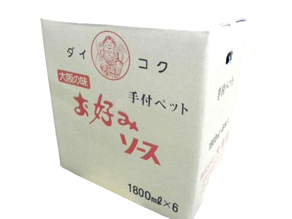 大黒屋）大阪の味　お好みソース　1.8Ｌ×6本　ケース販売