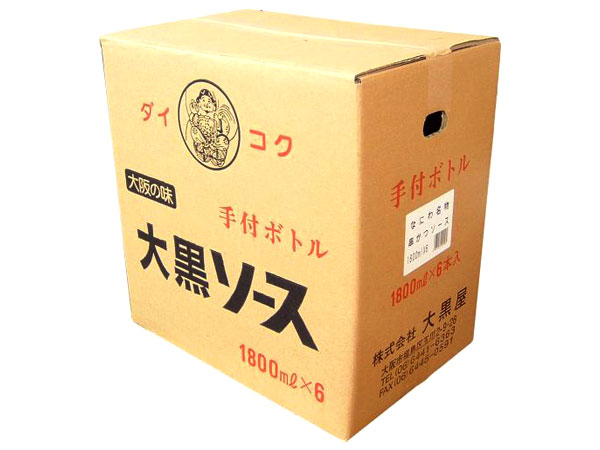 大黒屋）浪速名物　串カツソース　1.8Ｌ×6　ケース販売