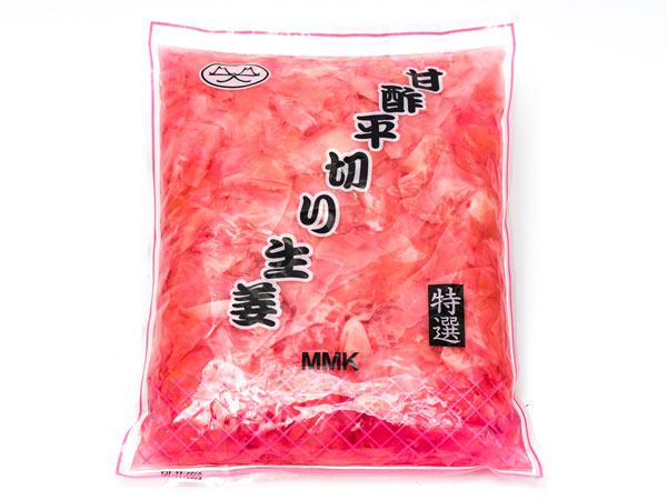 MMK）甘酢生姜　平切り特選　ピンク　1kg×10　ケース販売