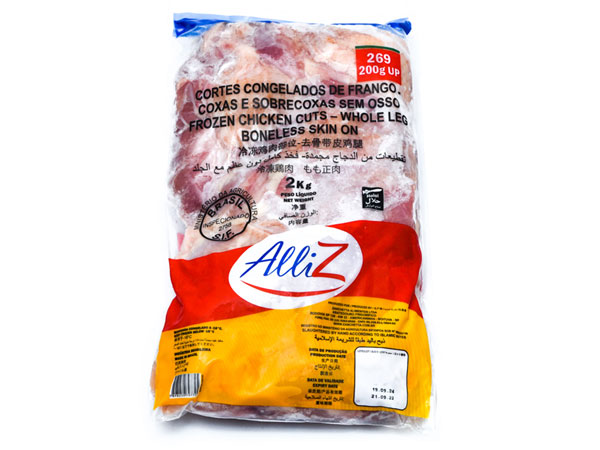鶏もも肉　ブロック　200up/枚　2kgパック販売