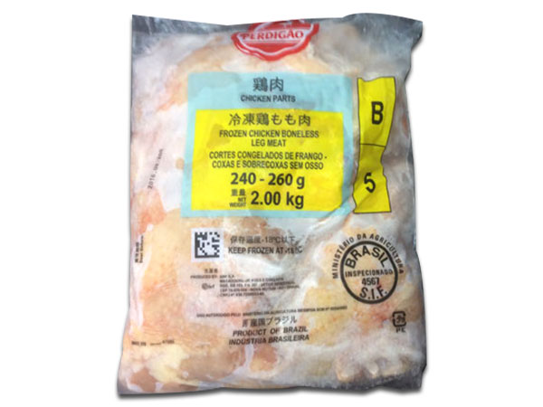 鶏もも肉　ブロック　240-260g/枚　2kgパック販売