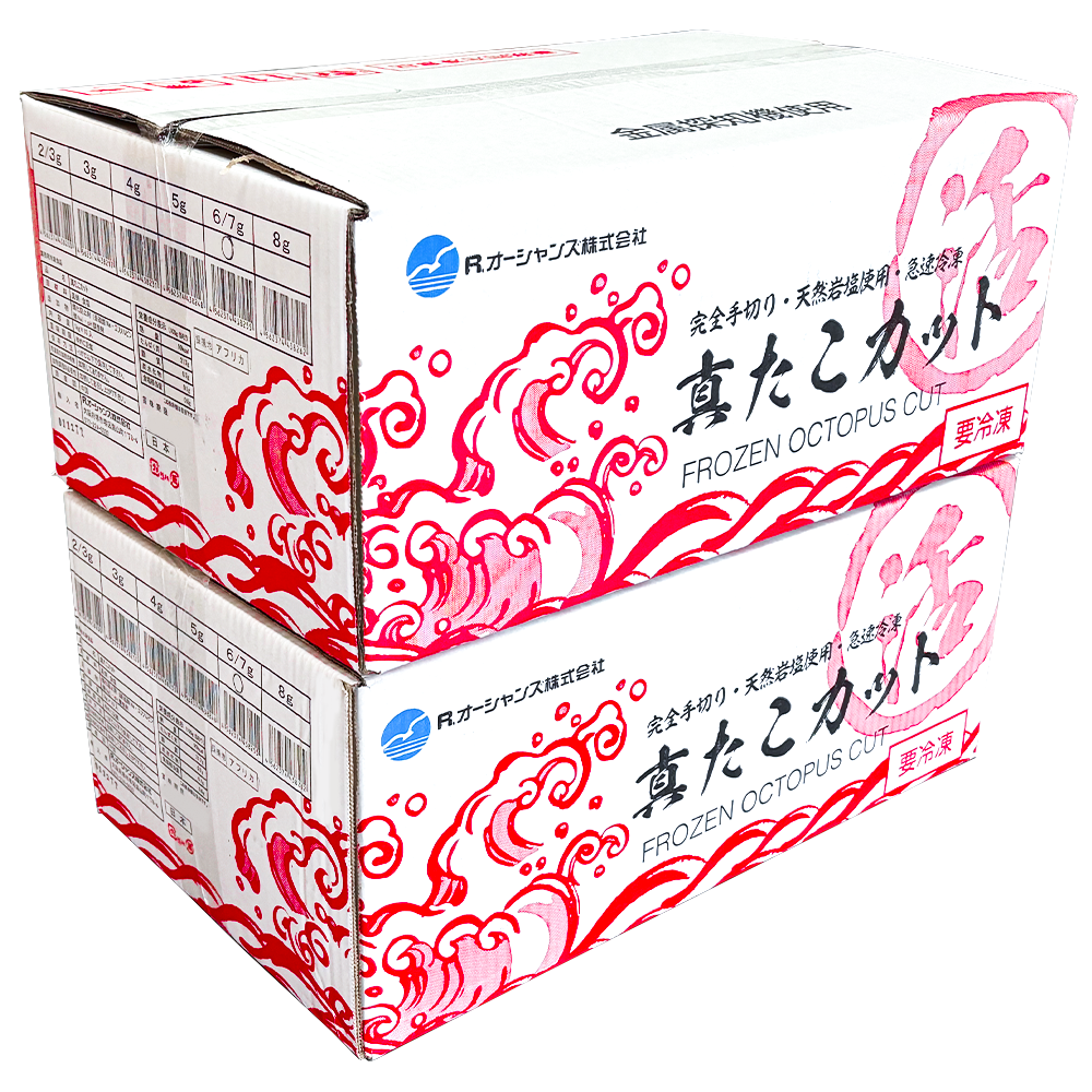 【佐川急便発送 (沖縄県を除く) 】　真たこカット【 6-7ｇ 】　 1kg×10pc×２合 / ２ケース販売