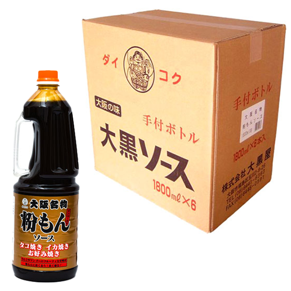 【リードタイム：5日～】大黒屋）大阪名物　粉もんソース　1.8Ｌ×6本　ケース販売