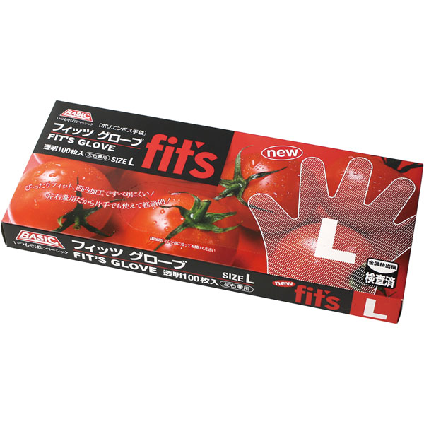 ポリエンボス手袋　Ｌサイズ　100枚入り / パック販売