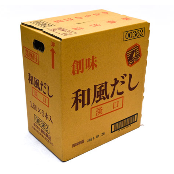 創味）和風だし淡口　1.8Ｌ×6本　ケース販売