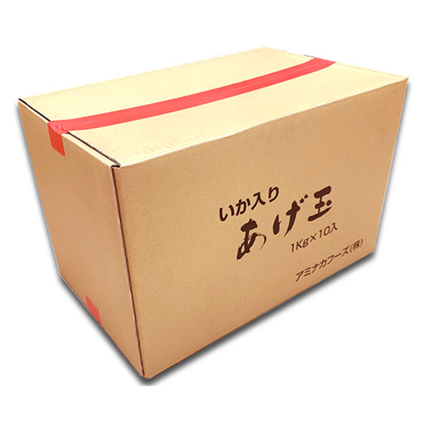 アミナカフーズ）イカ入あげ玉　1kg×10　ケース販売